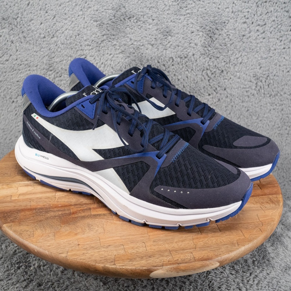 diadora Mythos Blushield 8 Vortice Running  Mens 12.5 Blue Athletic Shoes